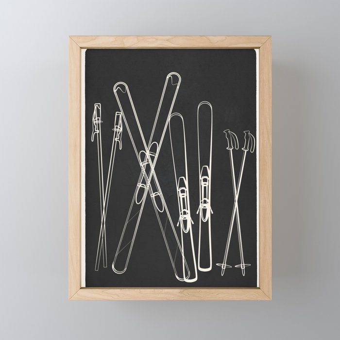 Minimal Skis 1 Mini Art Print Gallery Image 1