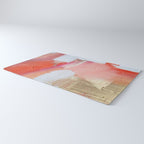 Moving Mountains: a minimal, abstract piece in reds and gold by Alyssa Hamilton Art Rug Gallery Image 3