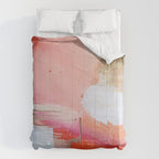 Moving Mountains: a minimal, abstract piece in reds and gold by Alyssa Hamilton Art Comforter Gallery Image 6
