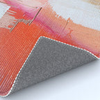 Moving Mountains: a minimal, abstract piece in reds and gold by Alyssa Hamilton Art Rug Gallery Image 4