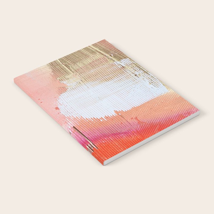 Moving Mountains: a minimal, abstract piece in reds and gold by Alyssa Hamilton Art Notebook Gallery Image 2