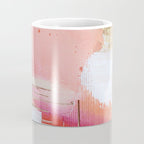 Moving Mountains: a minimal, abstract piece in reds and gold by Alyssa Hamilton Art Coffee Mug Gallery Image 4