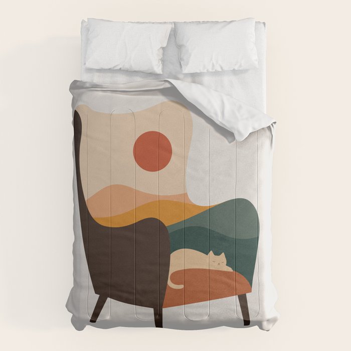 Cat Landscape 75 Comforter Gallery Image 1