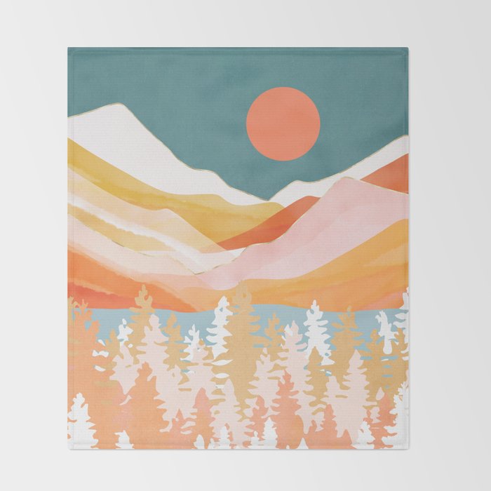 Citrus Mountains Throw Blanket Gallery Image 2