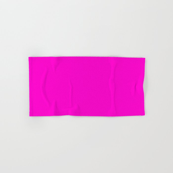 BRIGHT MAGENTA SOLID COLOR Plain Vibrant Hot Pink Shade Bath Towel Gallery Image 1