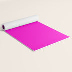 BRIGHT MAGENTA SOLID COLOR Plain Vibrant Hot Pink Shade Yoga Mat Gallery Image 2