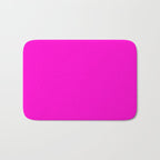 BRIGHT MAGENTA SOLID COLOR Plain Vibrant Hot Pink Shade Bath Mat Gallery Image 1
