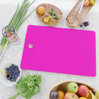 BRIGHT MAGENTA SOLID COLOR Plain Vibrant Hot Pink Shade Cutting Board Gallery Image 2