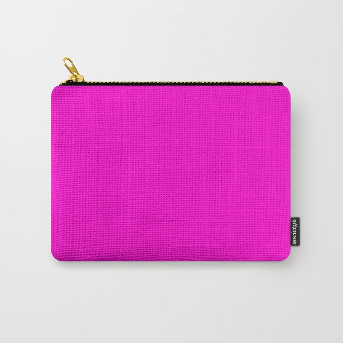 BRIGHT MAGENTA SOLID COLOR Plain Vibrant Hot Pink Shade Carry All Pouch Gallery Image 1