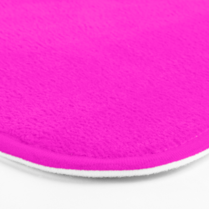 BRIGHT MAGENTA SOLID COLOR Plain Vibrant Hot Pink Shade Bath Mat Gallery Image 3
