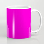 BRIGHT MAGENTA SOLID COLOR Plain Vibrant Hot Pink Shade Coffee Mug Gallery Image 1
