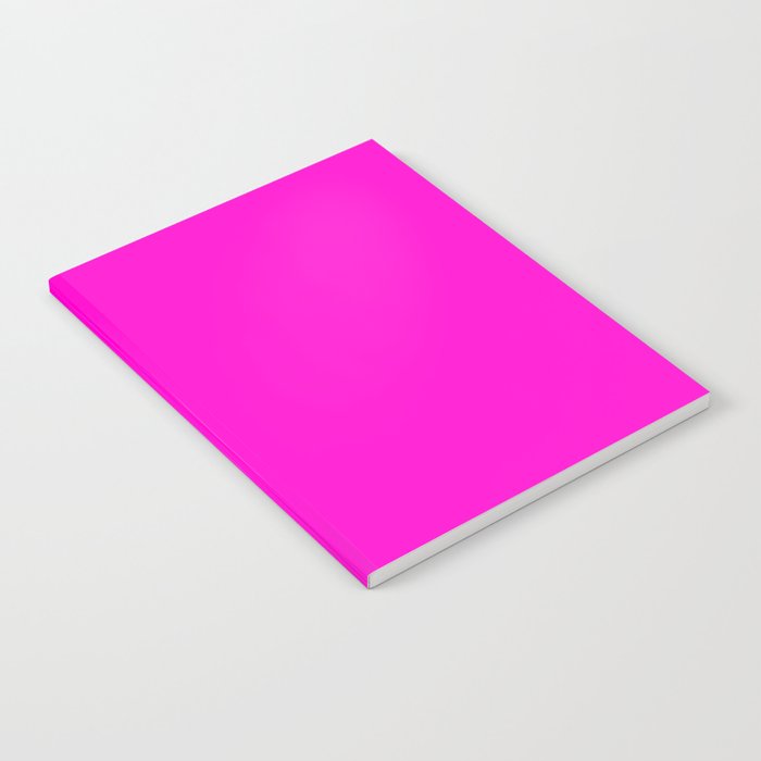 BRIGHT MAGENTA SOLID COLOR Plain Vibrant Hot Pink Shade Notebook Gallery Image 2