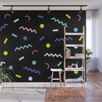 Memphis Pattern 19 - Party / 80s Retro Wall Mural Gallery Image 1