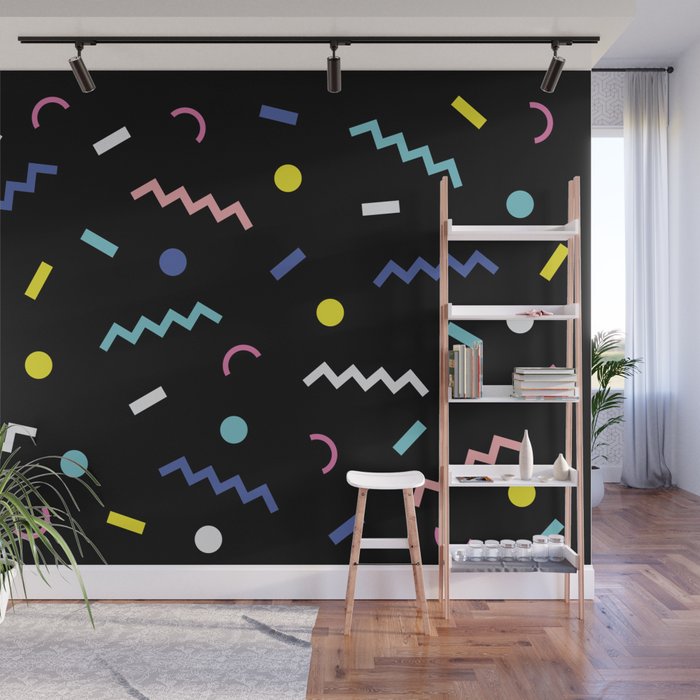Memphis Pattern 19 - Party / 80s Retro Wall Mural Gallery Image 1