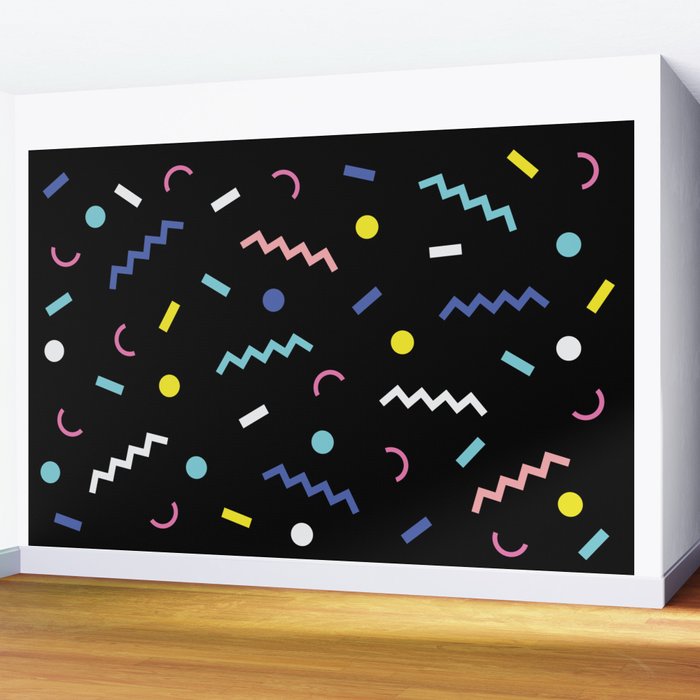 Memphis Pattern 19 - Party / 80s Retro Wall Mural Gallery Image 2