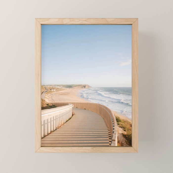 Praia Azul | Summer vibes Portugal travel photography  Mini Art Print Gallery Image 1