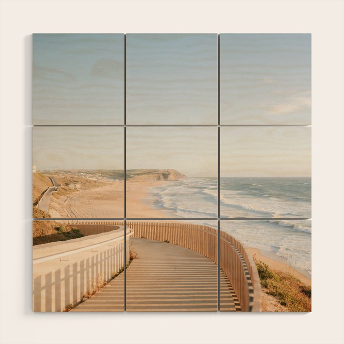 Praia Azul | Summer vibes Portugal travel photography  Wood Wall Art Gallery Image 1
