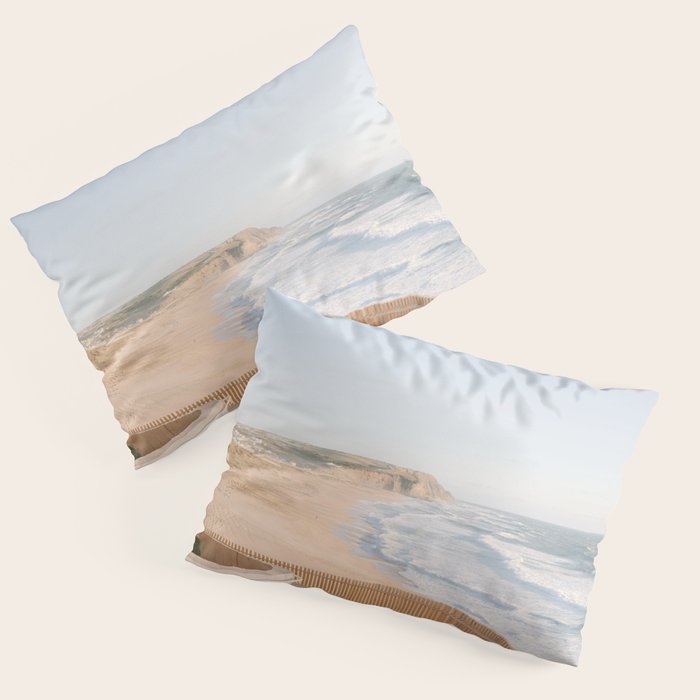 Praia Azul | Summer vibes Portugal travel photography  Pillow Sham Gallery Image 1
