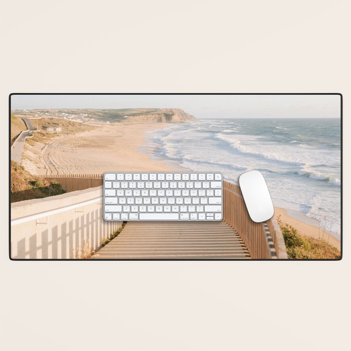 Praia Azul | Summer vibes Portugal travel photography  Desk Mat Gallery Image 1