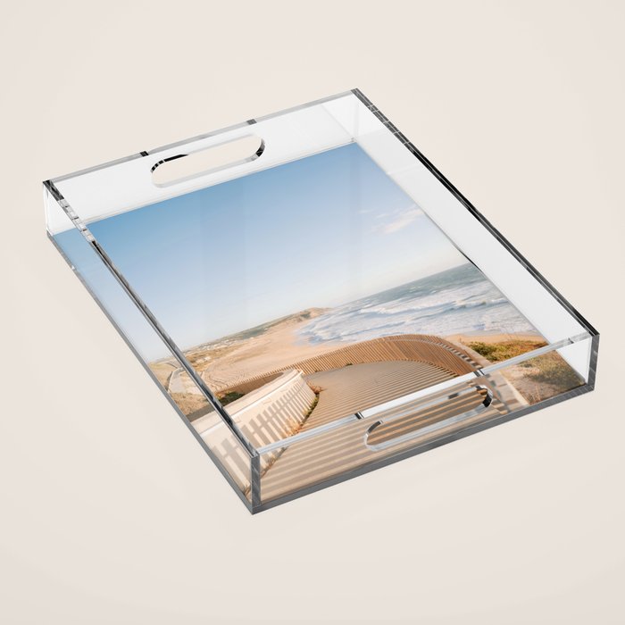 Praia Azul | Summer vibes Portugal travel photography  Acrylic Tray Gallery Image 1