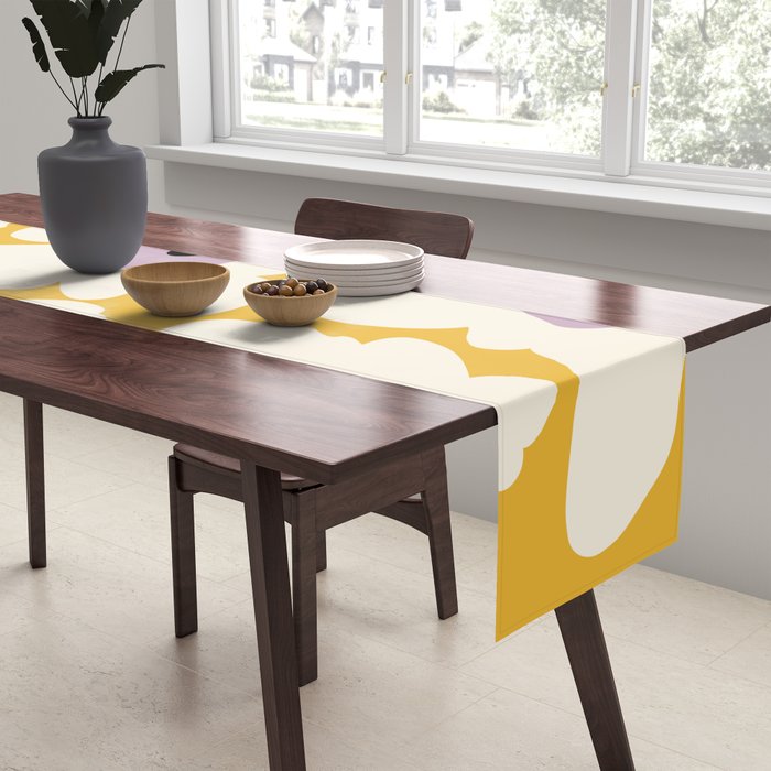 Fresh Poppy in yellow Table Runner Gallery Image 2