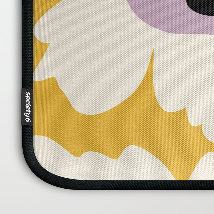 Fresh Poppy in yellow Laptop Sleeve Gallery Image 3