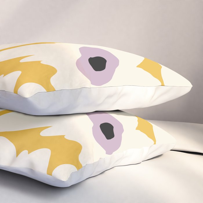 Fresh Poppy in yellow Pillow Sham Gallery Image 3