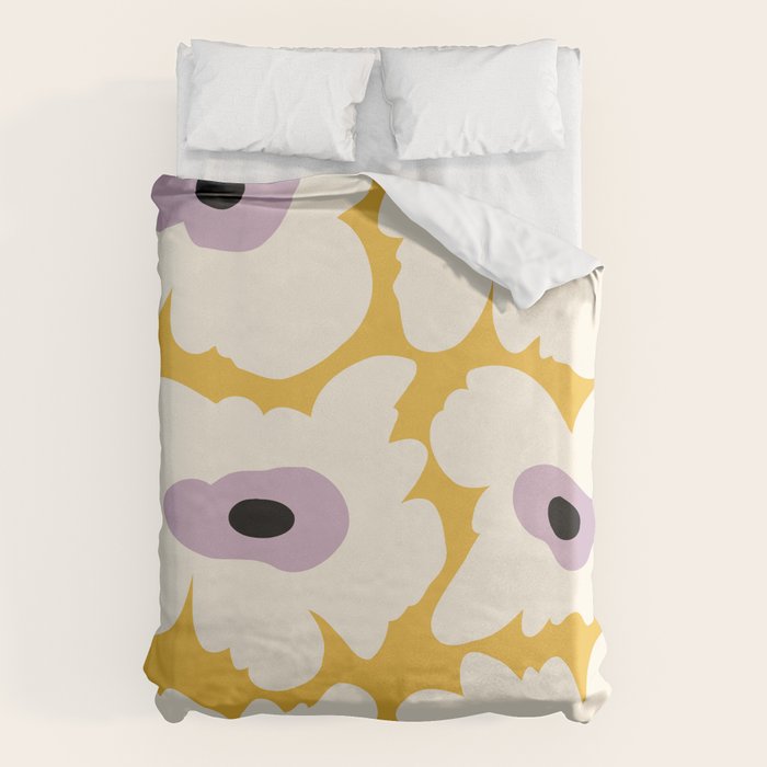 Fresh Poppy in yellow Duvet Cover Gallery Image 6
