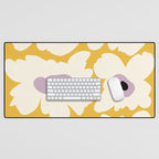 Fresh Poppy in yellow Desk Mat Gallery Image 1