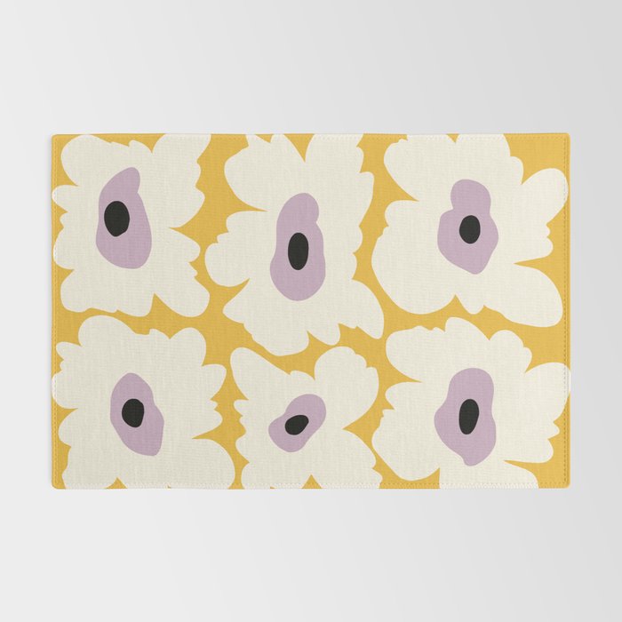 Fresh Poppy in yellow Rug Gallery Image 2