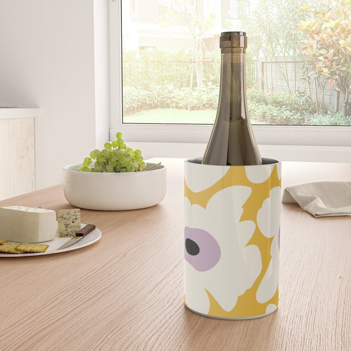 Fresh Poppy in yellow Wine Chiller Gallery Image 4