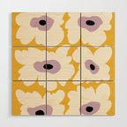 Fresh Poppy in yellow Wood Wall Art Gallery Image 1