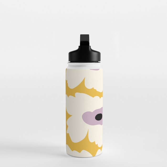 Fresh Poppy in yellow Water Bottle Gallery Image 3