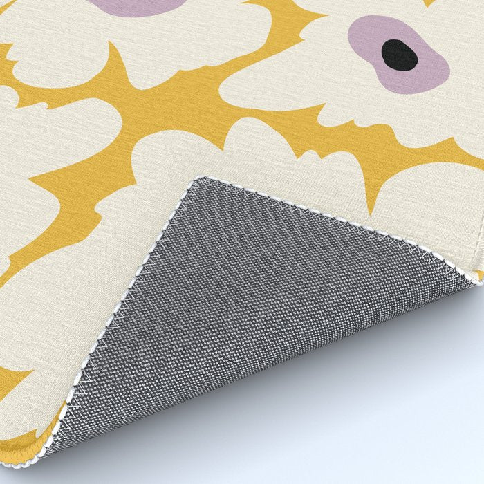 Fresh Poppy in yellow Rug Gallery Image 4