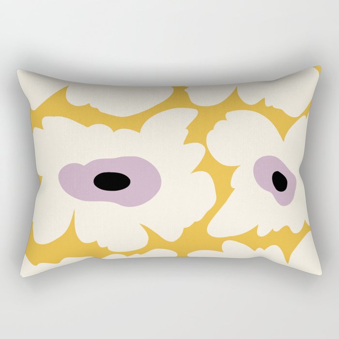 Fresh Poppy in yellow Rectangular Pillow Gallery Image 1