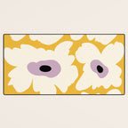 Fresh Poppy in yellow Desk Mat Gallery Image 3