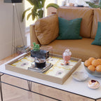 Fresh Poppy in yellow Serving Tray Gallery Image 2