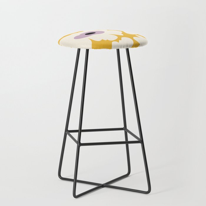 Fresh Poppy in yellow Stool Gallery Image 1