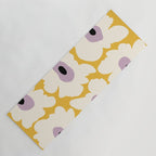 Fresh Poppy in yellow Yoga Mat Gallery Image 1