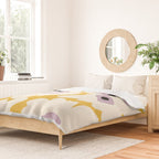 Fresh Poppy in yellow Duvet Cover Gallery Image 2