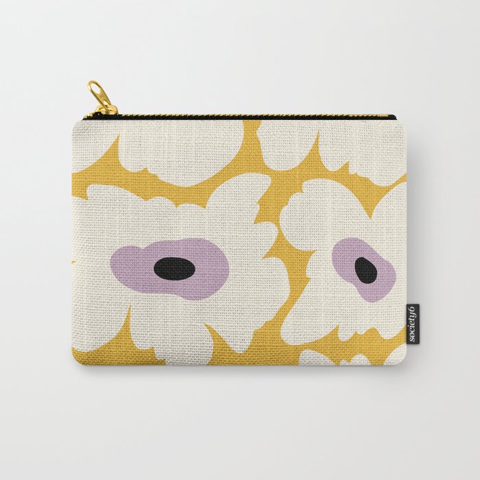 Fresh Poppy in yellow Carry All Pouch Gallery Image 1