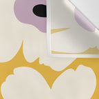 Fresh Poppy in yellow Wall Tapestry Gallery Image 3