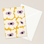 Fresh Poppy in yellow Stationery Card Gallery Image 2