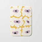 Fresh Poppy in yellow Bath Mat Gallery Image 1