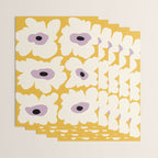 Fresh Poppy in yellow Wrapping Paper Gallery Image 3