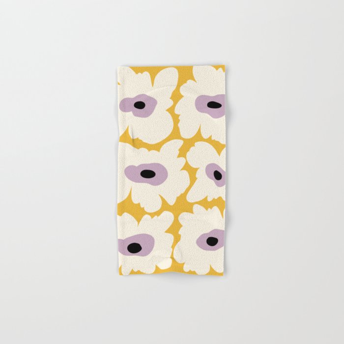Fresh Poppy in yellow Bath Towel Gallery Image 1