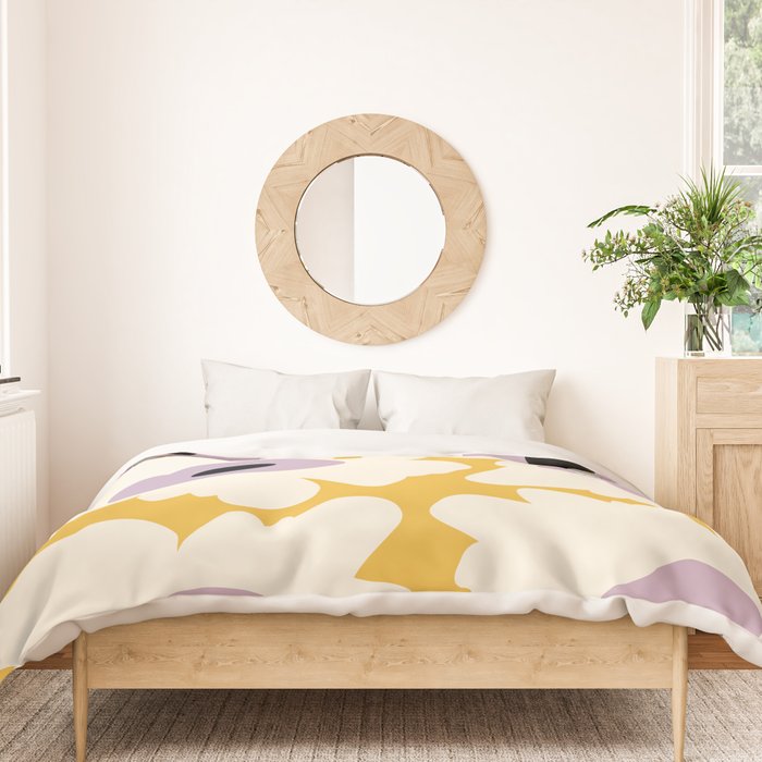 Fresh Poppy in yellow Duvet Cover Gallery Image 3