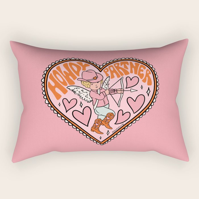 Howdy Partner Cupid Rectangular Pillow Gallery Image 1
