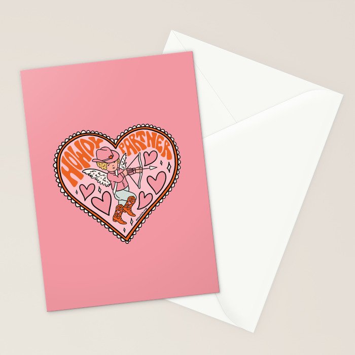 Howdy Partner Cupid Stationery Card Gallery Image 2