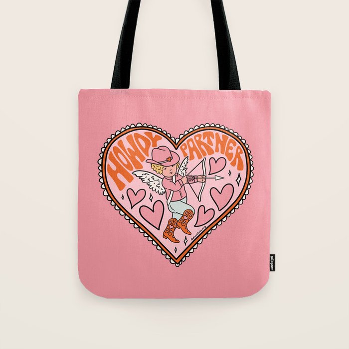 Howdy Partner Cupid Tote Bag Gallery Image 1